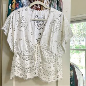 Anna Sui Lace Boho Top